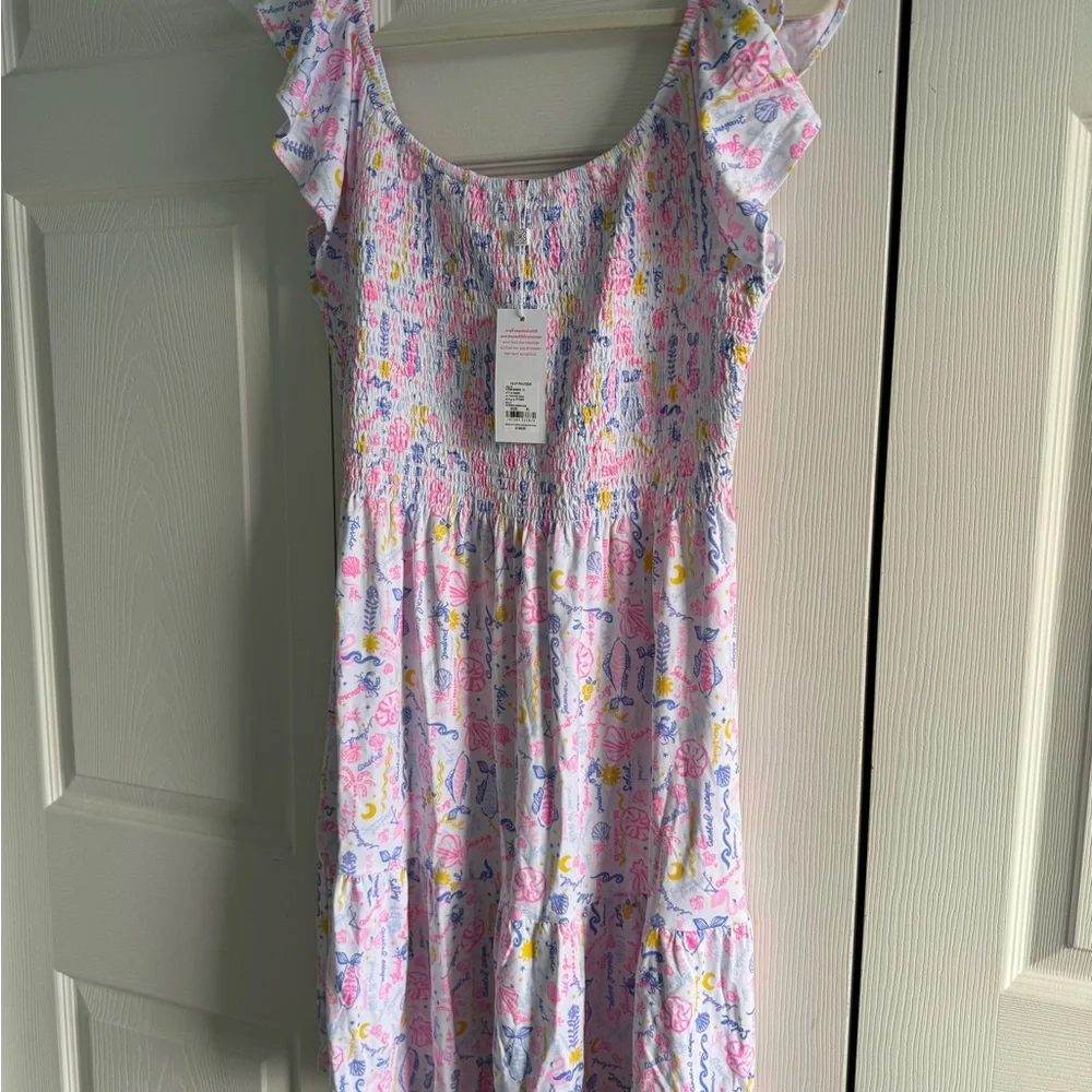 NWT Lilly Pulitzer Jilly Smocked Dress Summer Serenade, XL - Picture 7 of 8